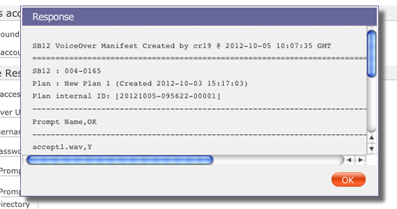 Export prompts manifest response